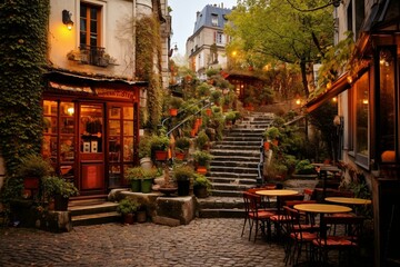 Fototapeta na wymiar Stunning place in Montmartre. Generative AI