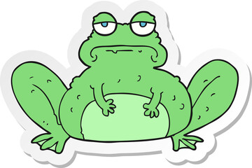 sticker of a cartoon frog