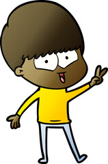 cartoon happy boy