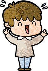 cartoon laughing boy