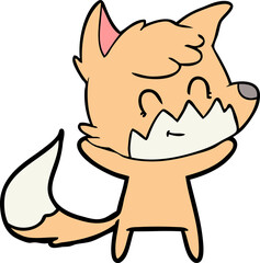 cartoon happy fox