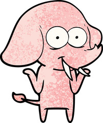 happy cartoon elephant