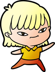 cartoon woman