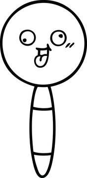 recommend clip art: line drawing cartoon of a magnifying glass