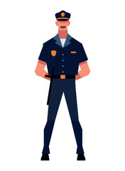 police standing security