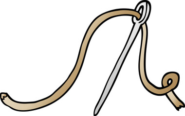 vector gradient illustration cartoon needle and thread