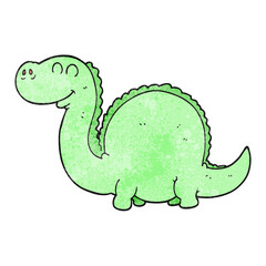 freehand textured cartoon dinosaur