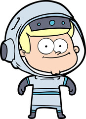 happy astronaut cartoon