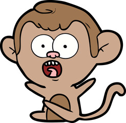 cartoon shocked monkey