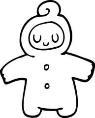 line drawing cartoon human baby