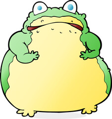 cartoon fat toad