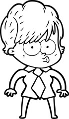 Obraz premium cartoon woman