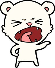 angry cartoon polar bear