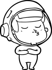 cartoon confident astronaut © lineartestpilot