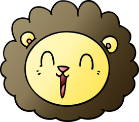 Fototapeta premium cartoon lion face