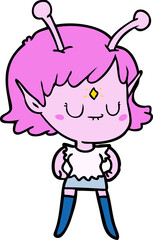 cartoon alien girl