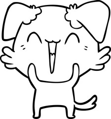 happy little dog cartoon