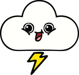 cute cartoon of a storm cloud