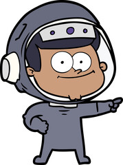 happy astronaut cartoon