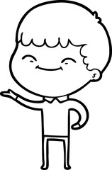 cartoon happy boy