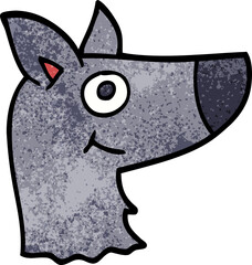 cartoon doodle happy dog