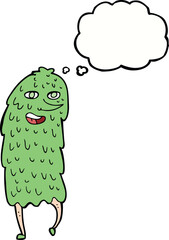 cartoon monster with thought bubble