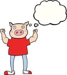 freehand drawn thought bubble cartoon headless man