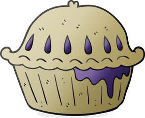 freehand drawn cartoon pie