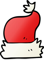 freehand drawn cartoon christmas hat