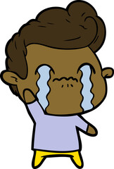 cartoon man crying