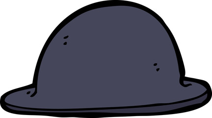 cartoon old bowler hat