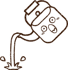 Fototapeta premium Pouring Kettle Charcoal Drawing