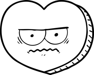 cartoon angry heart