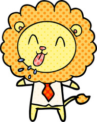 happy cartoon lion