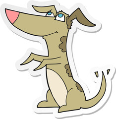 sticker of a cartoon dog