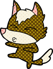 cartoon wolf whistling