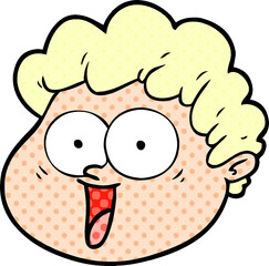 cartoon male face
