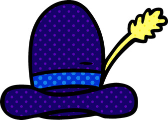 hand drawn cartoon doodle of a farmers hat