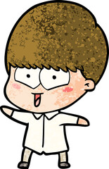 cartoon happy boy