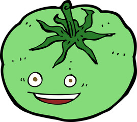 cartoon green tomato