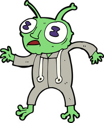 cartoon alien spaceman