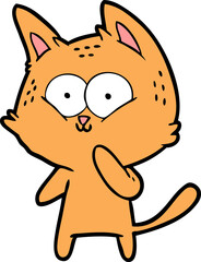 cartoon cat considering