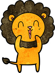 laughing lion cartoon