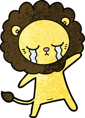 crying cartoon lion