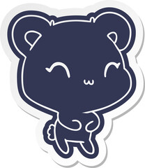 cartoon sticker kawaii cute teddy bear
