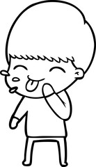 happy cartoon boy