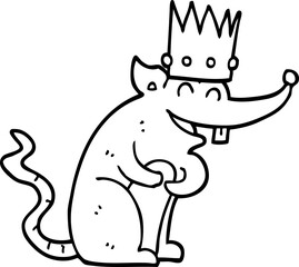 cartoon rat king laughing