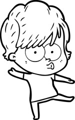 cartoon woman