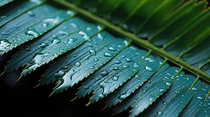 Coconut leaf , Macro shot , Color Gradient, Background HD