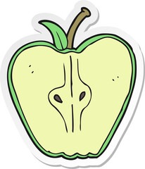 sticker of a cartoon apple